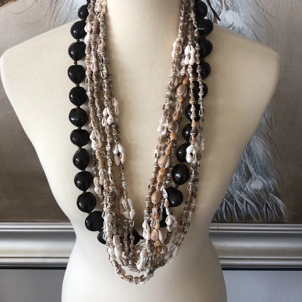 Graduation Party Celebration Authentic Handmade Shell Kukui Nut Leis LAST SET